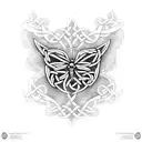 Celtic Butterfly Lunar tattoo design idea