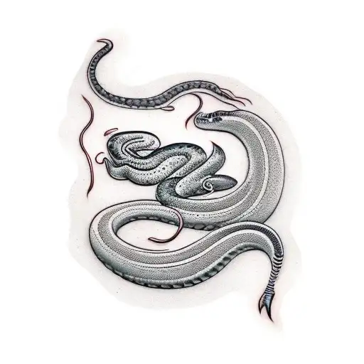 coiled Colombian boa tattoo design idea