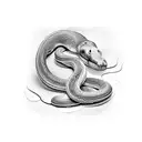 coiled Colombian boa tattoo design idea