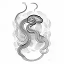 coiled Colombian boa tattoo design idea