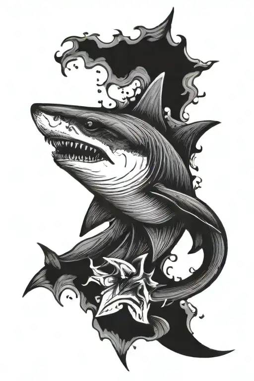 shark. tattoo design idea