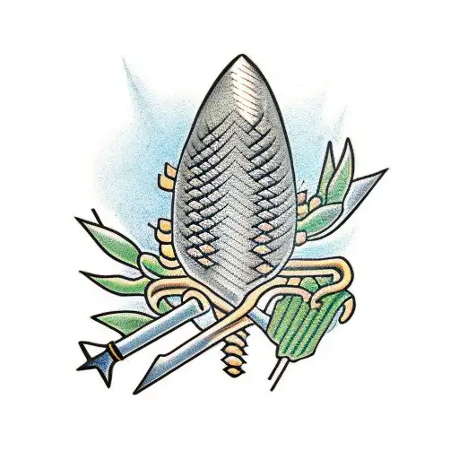 spike of barley tattoo design idea