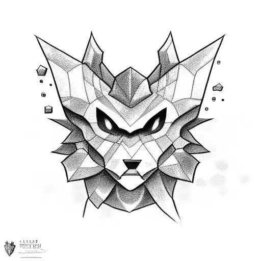 drawing representing the videogame "Minecraft" tattoo design idea