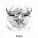 Warhammer chaos emblem tattoo design idea