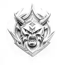 Warhammer chaos emblem tattoo design idea