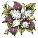 Cattleya tattoo design idea