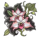 Cattleya tattoo design idea