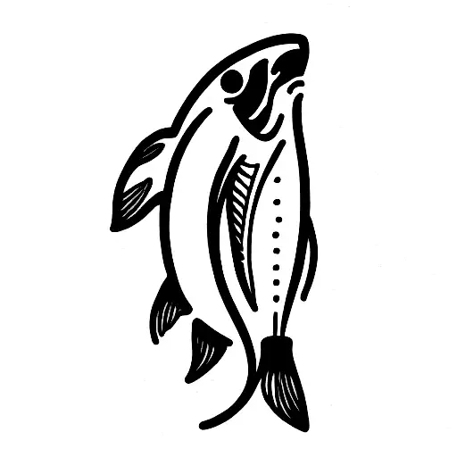 trout tattoo design idea