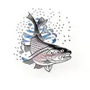 trout tattoo design idea