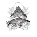 trout tattoo design idea