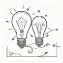 broken light bulb with diamonds and music notes coming out the top  tattoo design idea