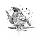 crow and viking compose tattoo design idea