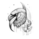 crow and viking compose tattoo design idea