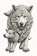wolf in sheep clothing items morphing tattoo design idea