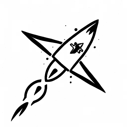 Rocket tattoo design idea