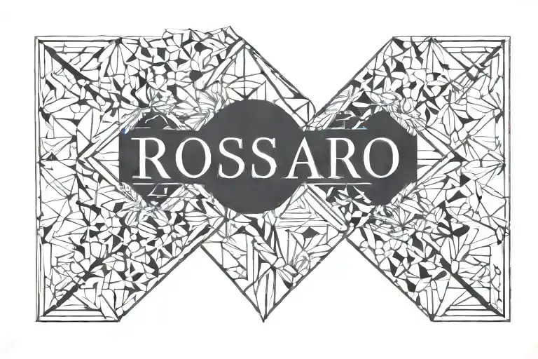 Rosario name tattoo design idea