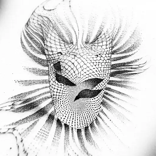 Fading stripes tattoo design idea