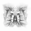 Fading stripes tattoo design idea