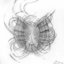 Fading stripes tattoo design idea