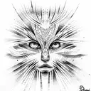 Fading stripes tattoo design idea