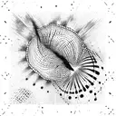 Fading stripes tattoo design idea