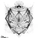 Fading stripes tattoo design idea