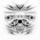 Fading stripes tattoo design idea