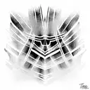 Fading stripes tattoo design idea