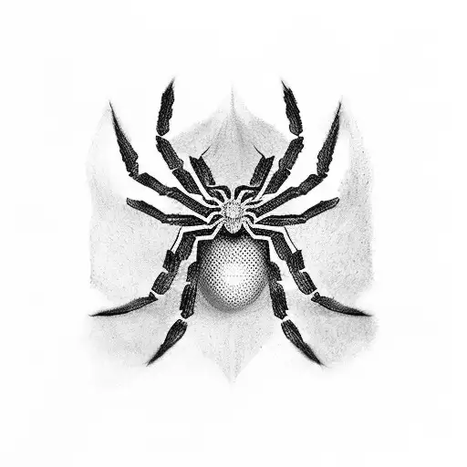 Spider-Man che scende dall'alto appeso alla sua ragnatela a testa in giù tattoo design idea