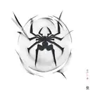 spiderman swinging with his web tattoo design idea