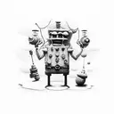 a SpongeBob showing his biceps under a cloud with shadow tattoo design idea