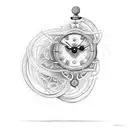 chronos time god tattoo design idea