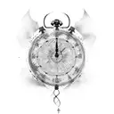 chronos time god tattoo design idea