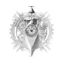 chronos time god tattoo design idea