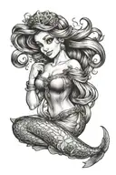 Ariel disney princess tattoo design idea