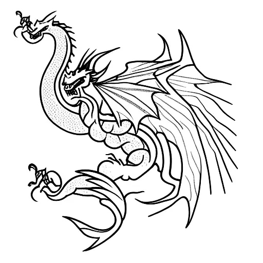 purple dragon tattoo design idea