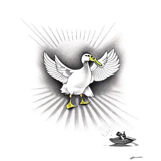 Duck hunting tattoo design idea