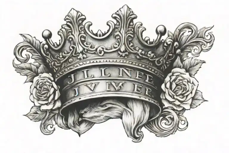 Jayden with a crown on top of the j on my hip above my v line tattoo design idea