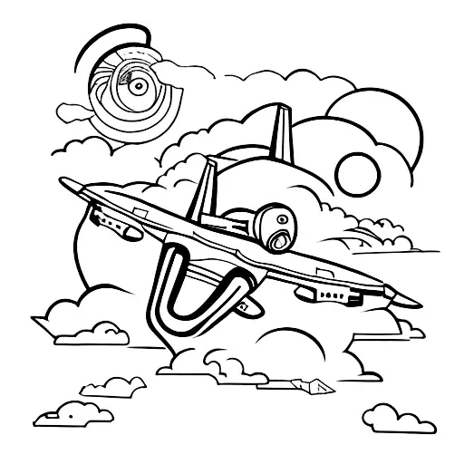 jet plane 365 tattoo design idea