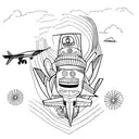 jet plane 365 tattoo design idea