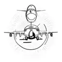 jet plane 365 tattoo design idea