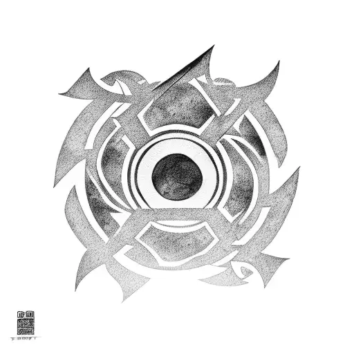 The sasuke curse sign combined with the uzumaki član emblem tattoo design idea