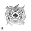 The sasuke curse sign combined with the uzumaki član emblem tattoo design idea