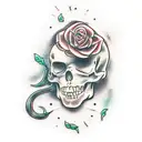 headstone tattoo design idea
