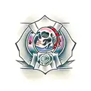 headstone tattoo design idea