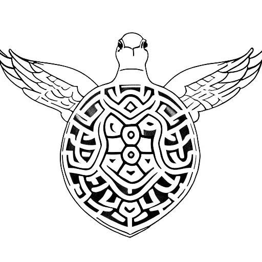 turtle dove tattoo design idea
