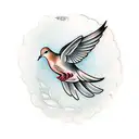 mourning dove tattoo design idea
