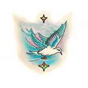 mourning dove tattoo design idea