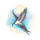 mourning dove tattoo design idea