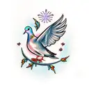 mourning dove tattoo design idea